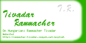 tivadar rammacher business card